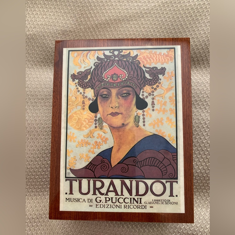 Vintage Turandot G Puccini Musical Jewelry Box